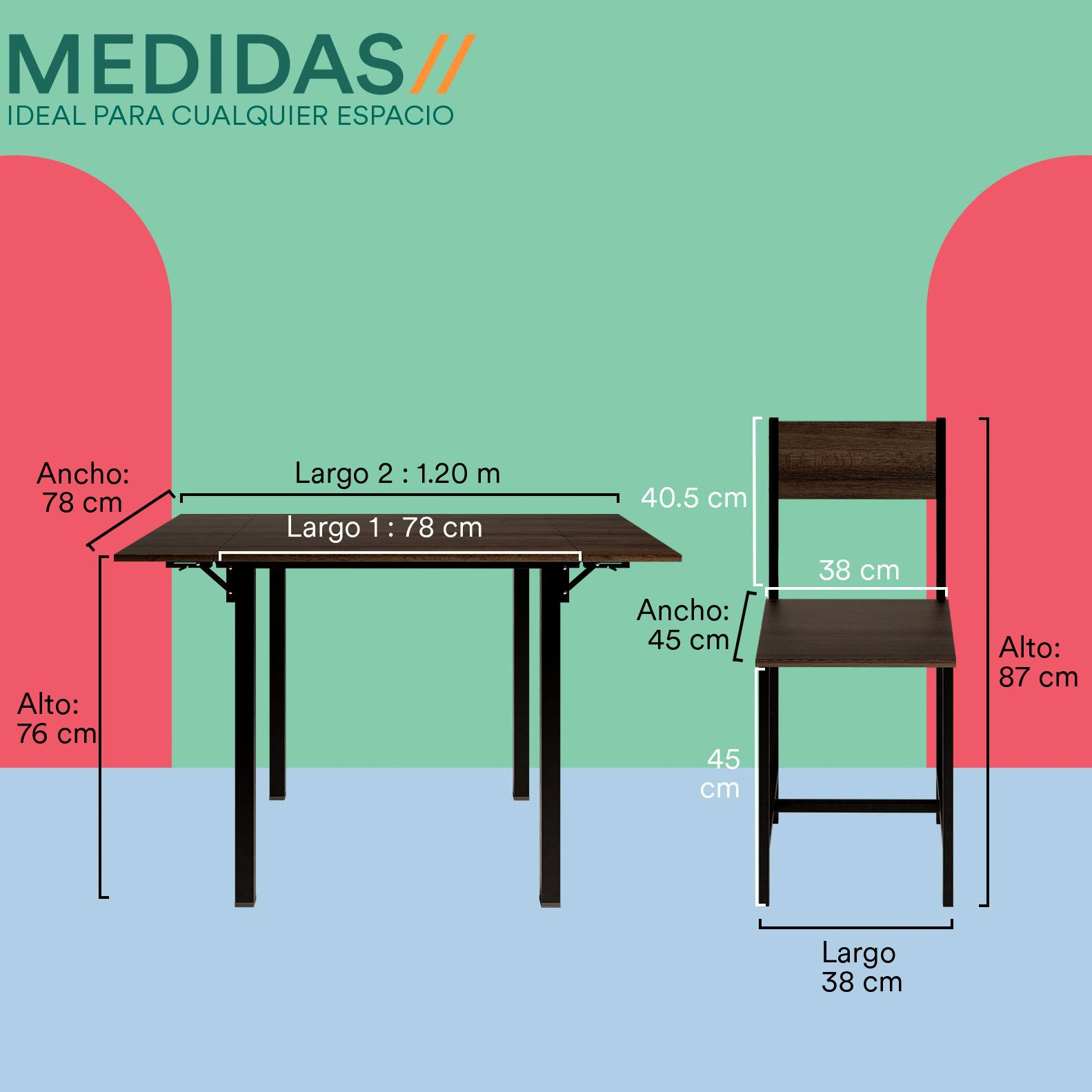 Foto 5 pulgar | Comedor Mubson Ponce con 4 Sillas Antecomedor Café para Cocina
