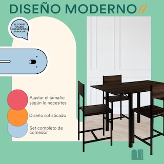 Foto 5 | Comedor Mubson Ponce con 4 Sillas Antecomedor Café para Cocina