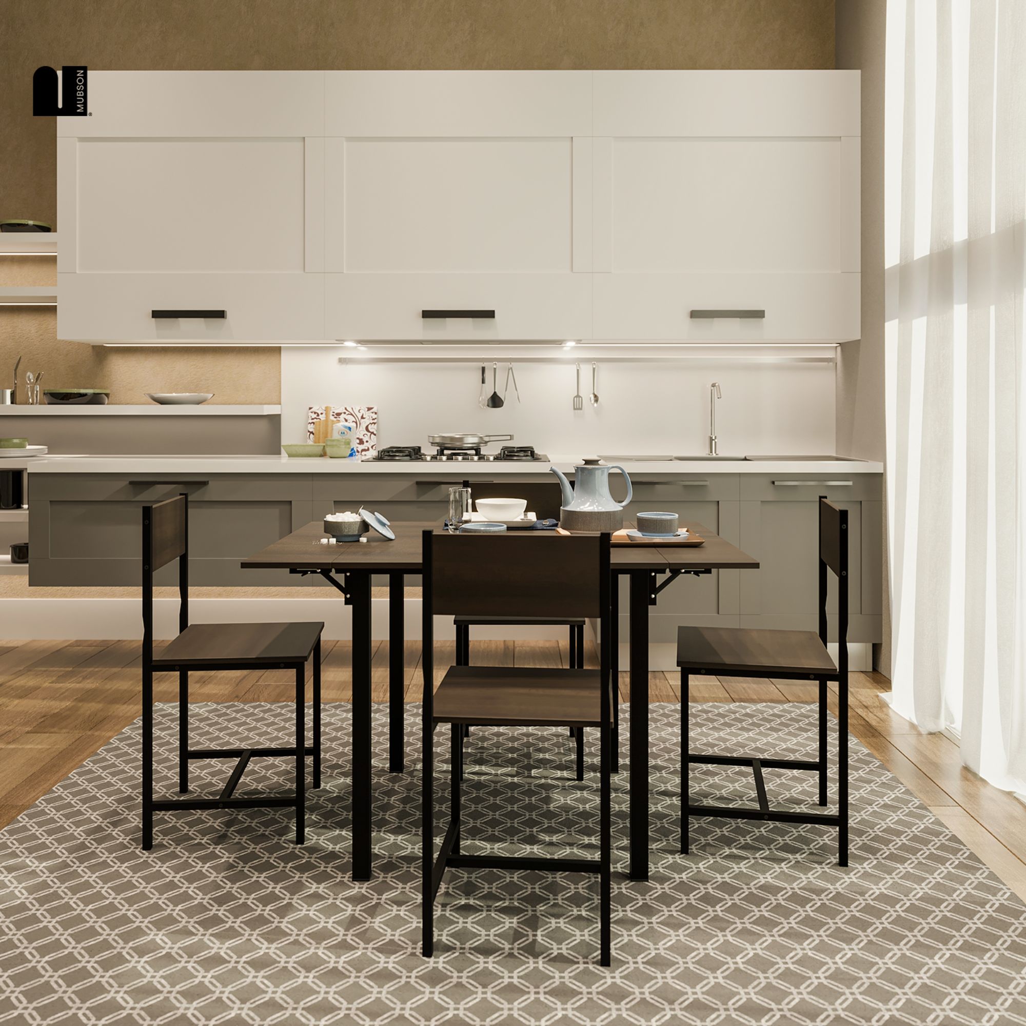 Foto 7 | Comedor Mubson Ponce con 4 Sillas Antecomedor Café para Cocina