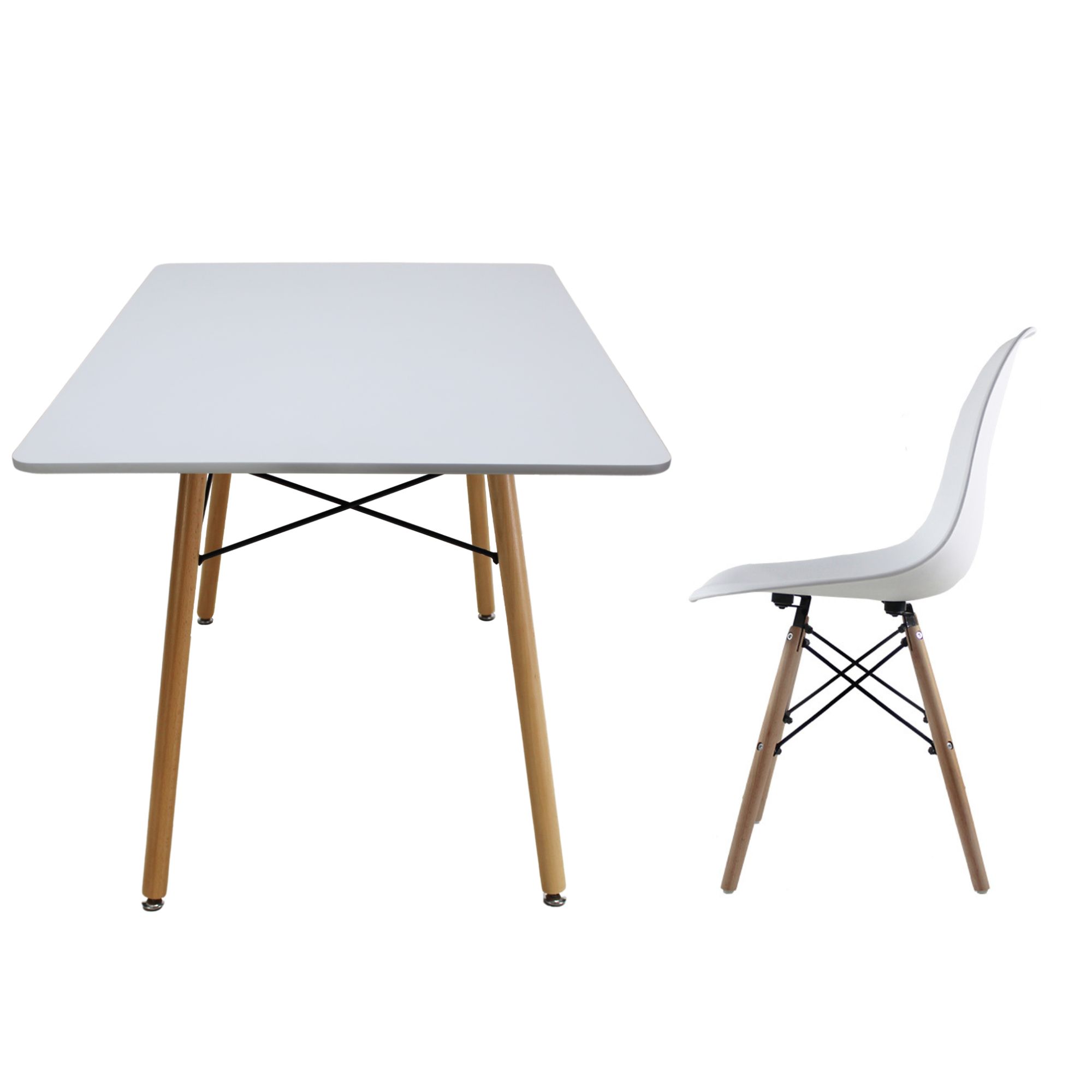 Foto 4 pulgar | Comedor Rectangular Mundo In Oslo color Blanco para 4 Personas