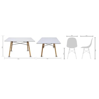 Foto 5 | Comedor Rectangular Mundo In Oslo Multicolor para 4 Personas