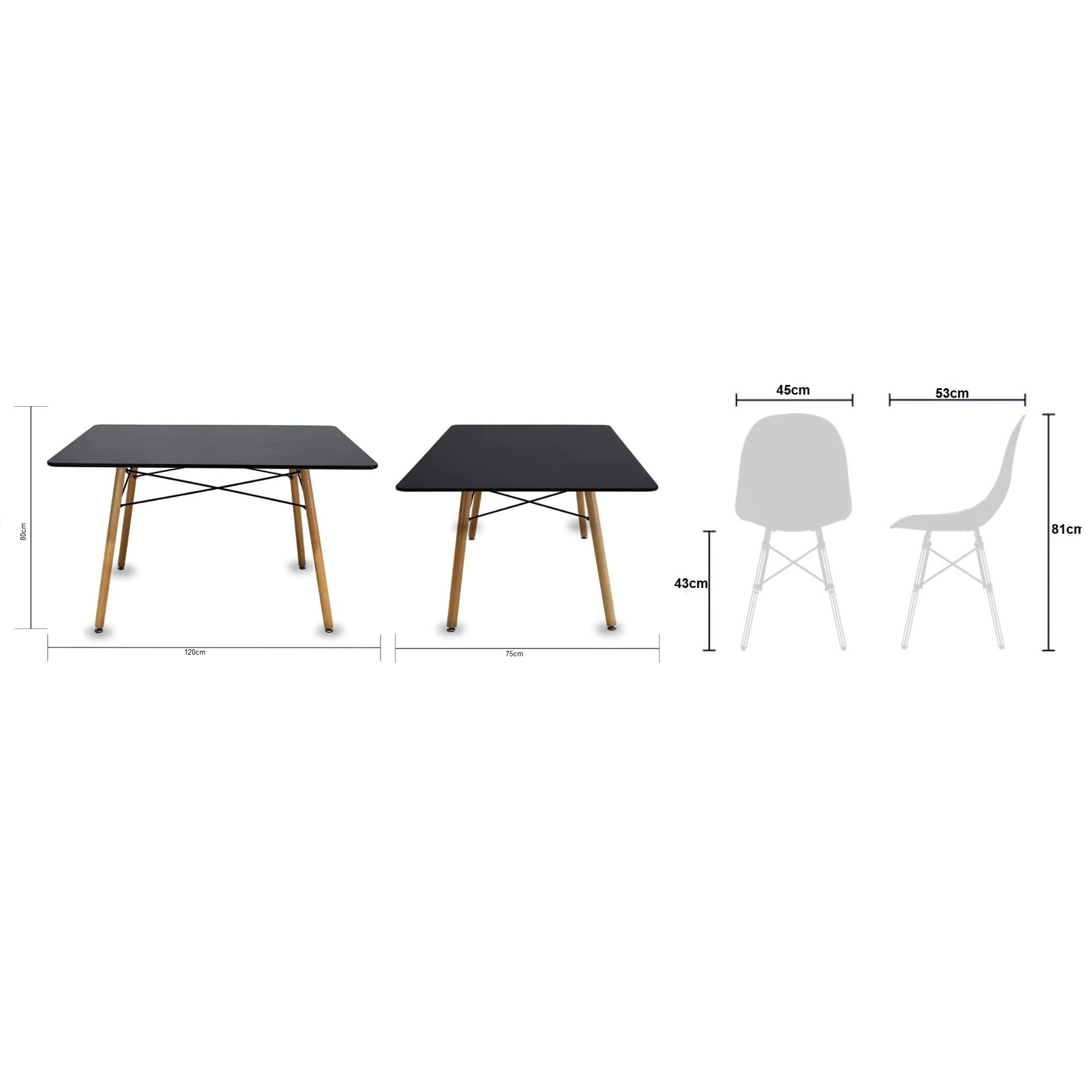 Foto 5 | Comedor Rectangular Mundo In Oslo Multicolor para 4 Personas