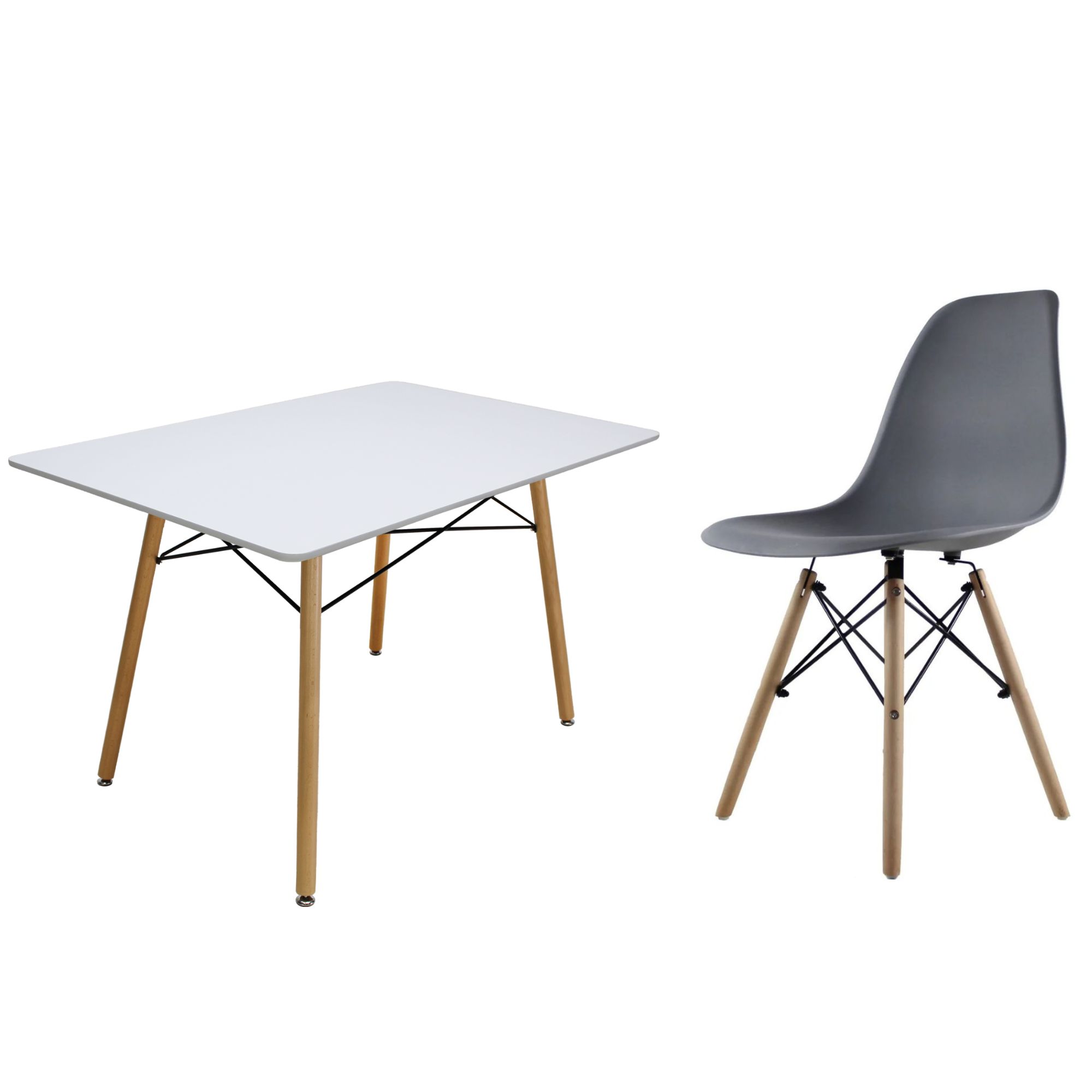 Foto 2 | Comedor Mundi In Gris con 4 Sillas