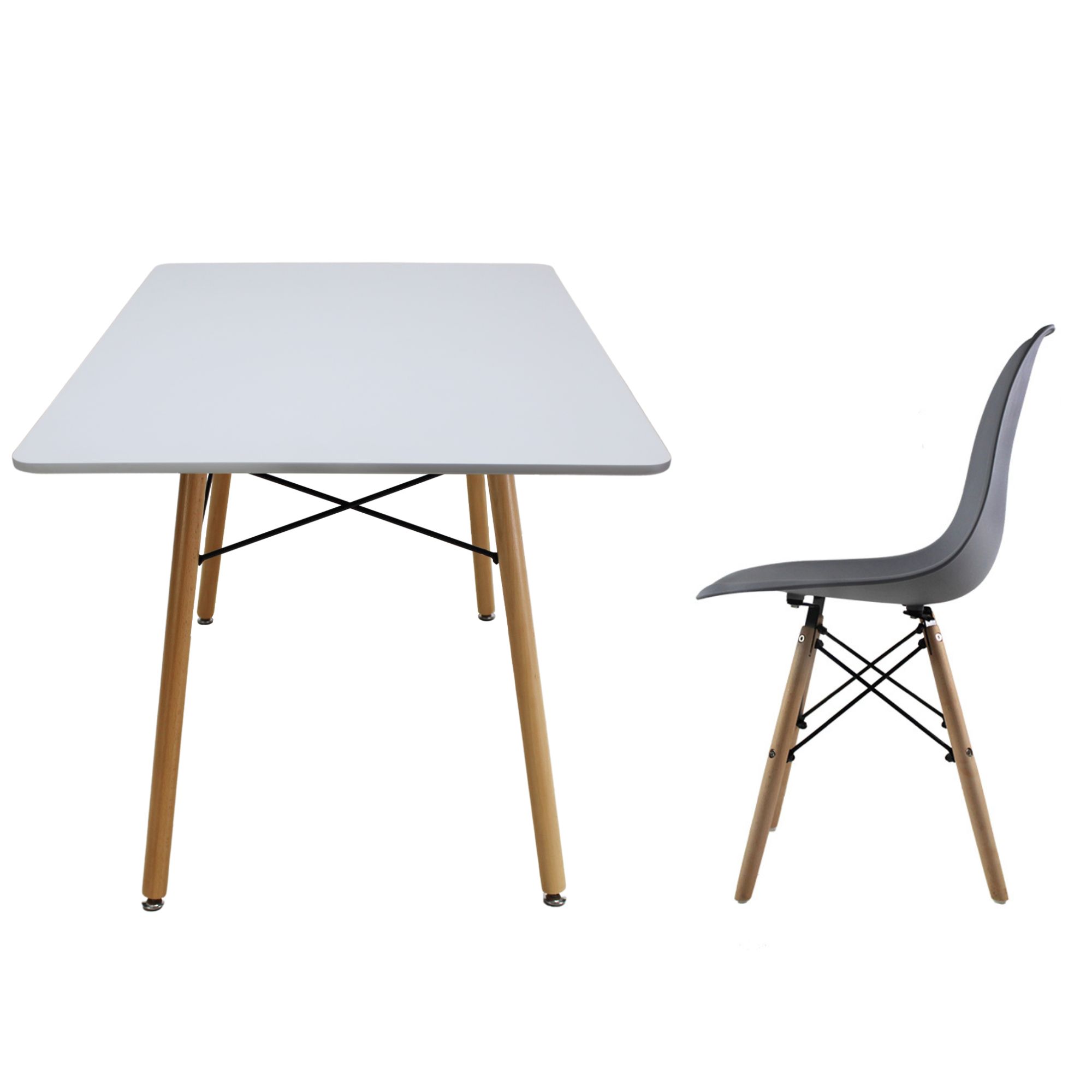 Foto 4 pulgar | Comedor Mundi In Gris con 4 Sillas