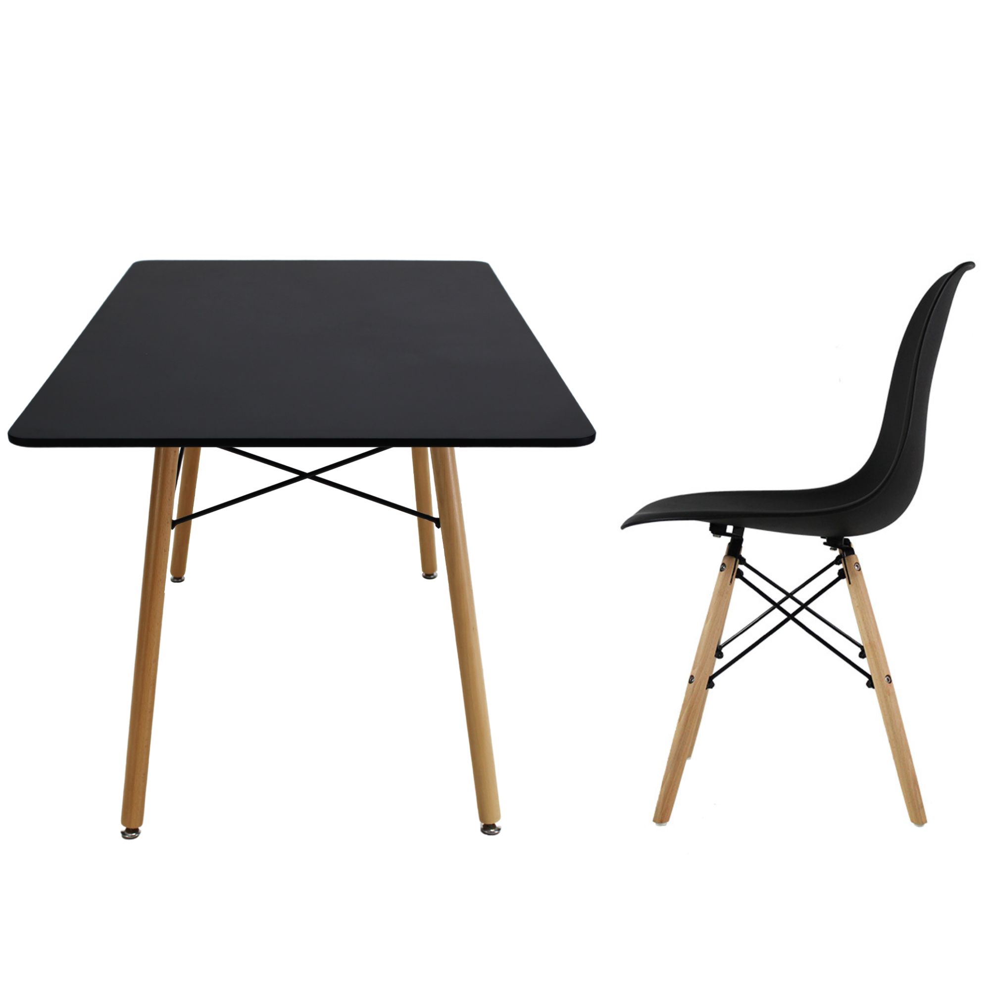 Foto 4 pulgar | Comedor Rectangular Mundo In Oslo color Negro para 4 Personas