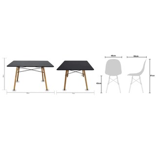 Foto 5 | Comedor Rectangular Mundo In Oslo Multicolor para 4 Personas