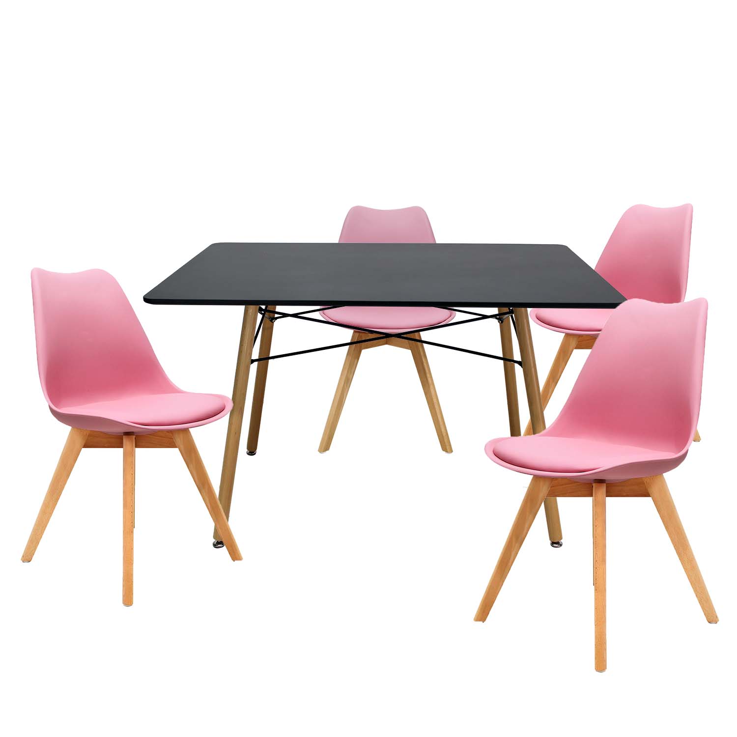 Comedor Rectangular Mundo In Frankfurt Multicolor para 4 Personas