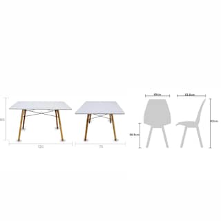 Foto 4 | Comedor Rectangular Mundo In Frankfurt Multicolor para 4 Personas