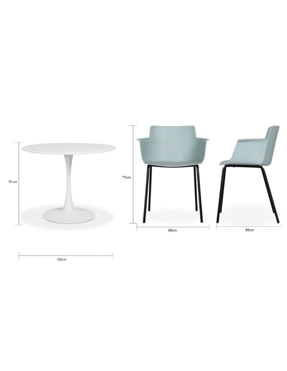 Foto 6 | Comedor Circular Mundo In Vittoria para 4 Personas Multicolor