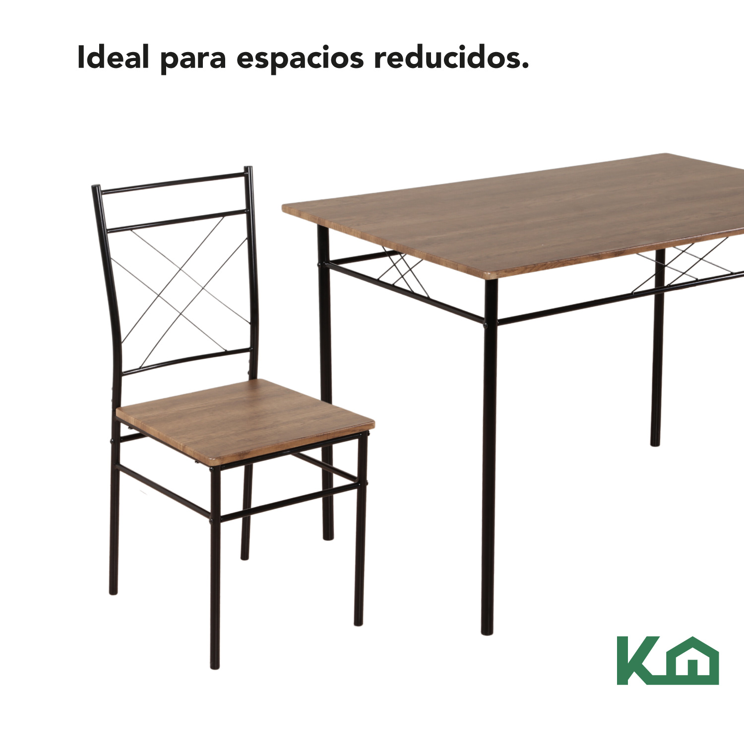 Foto 4 | Comedor ColorHome KHMESAX4S Marrón 4 Sillas