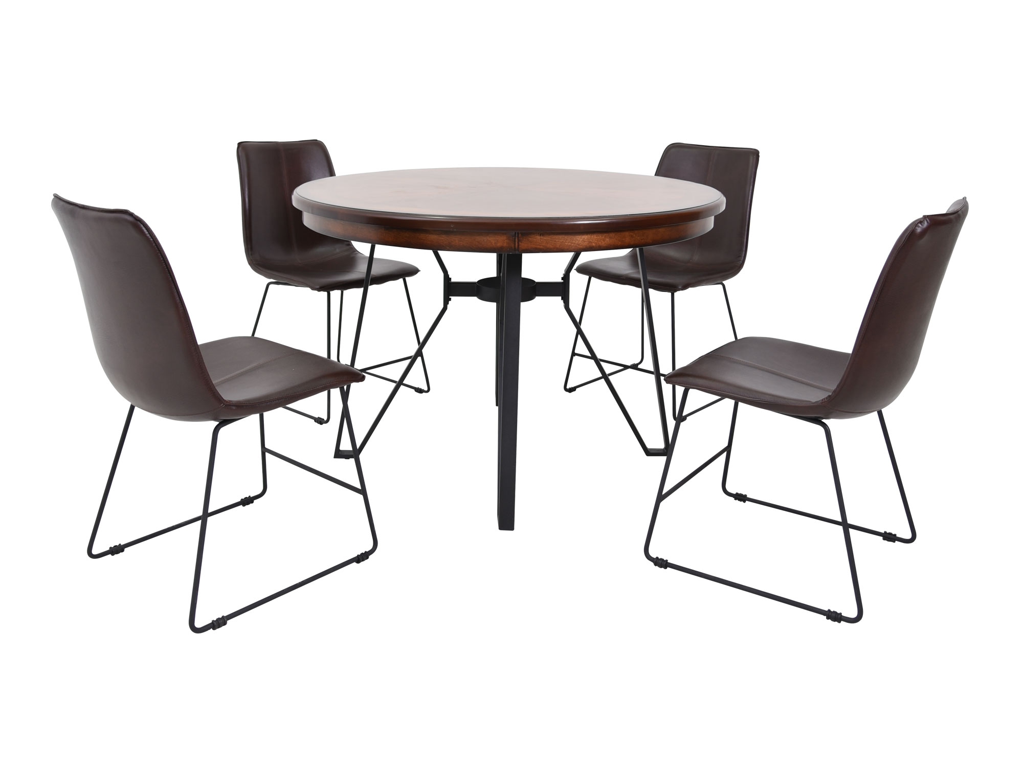 Foto 4 pulgar | Comedor con 4 Sillas Cosmobel Sansa color Café
