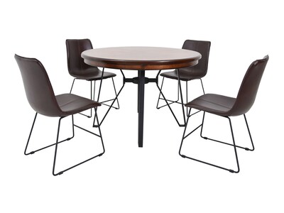 Foto 3 | Comedor con 4 Sillas Cosmobel Sansa color Café