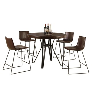 Foto 1 | Comedor Alto Redondo con 4 Sillas Cosmobel Sansa color Café