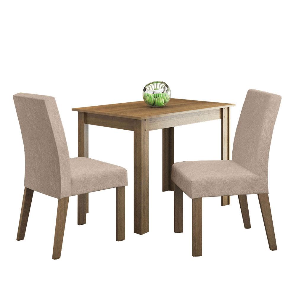 Foto 2 pulgar | Juego de Comedor Madesa Vic Mesa con Tablero de Madera + 2 Sillas Marrón