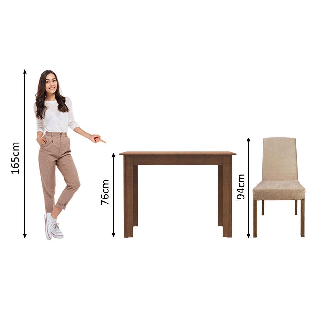 Foto 5 pulgar | Juego de Comedor Madesa Vic Mesa con Tablero de Madera + 2 Sillas Marrón