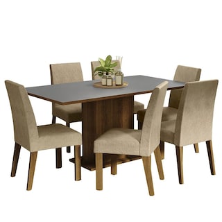 Foto 1 | Juego de Comedor Renata Madesa con Tablero de Madera y 6 Sillas