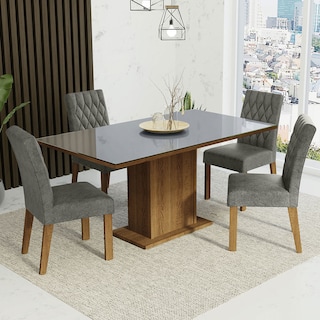 Foto 1 | Juego de Comedor Madesa Marilia con 4 Sillas Grises