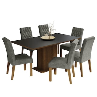 Foto 1 | Comedor Madesa Mdja060135 color Negro con 6 Sillas
