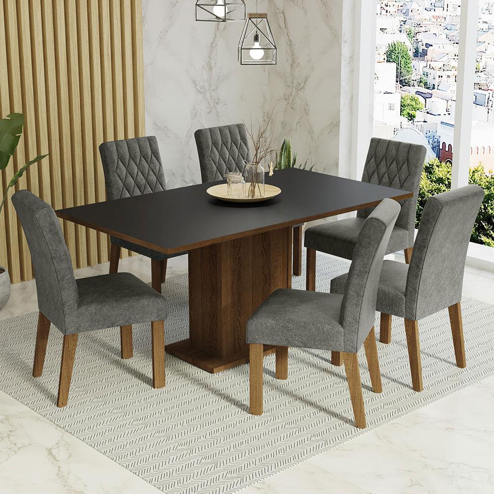 Foto 3 pulgar | Comedor Madesa Mdja060135 color Negro con 6 Sillas