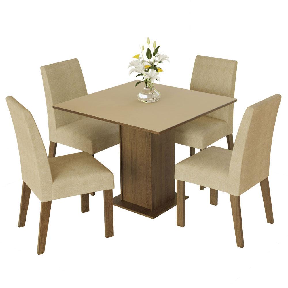 Foto 2 pulgar | Juego de Comedor Madesa Deise de Madera con 4 Sillas