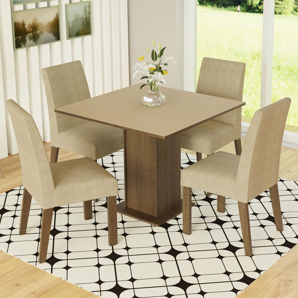 Foto 3 pulgar | Juego de Comedor Madesa Deise de Madera con 4 Sillas