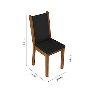 Foto 4 | Juego de Comedor con Tablero de Madera y 8 Sillas Madesa Marisa Marrón/Negro