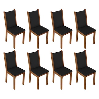 Foto 8 | Juego de Comedor con Tablero de Madera y 8 Sillas Madesa Marisa Marrón/Negro