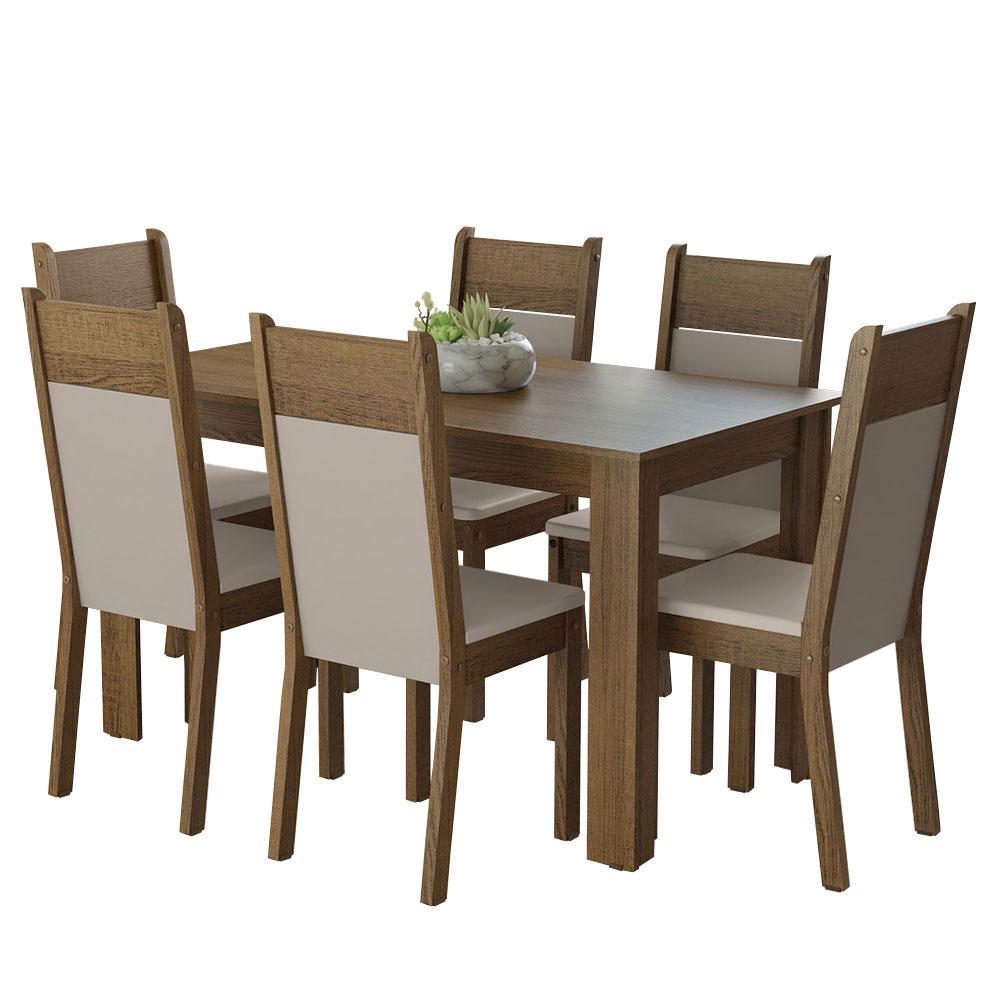 Foto 2 pulgar | Juego de Comedor con 6 Sillas Madesa Bahamas Marrón