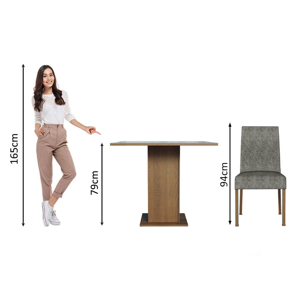 Foto 5 pulgar | Comedor Madesa Mdja0400140 Gris con 4 Sillas