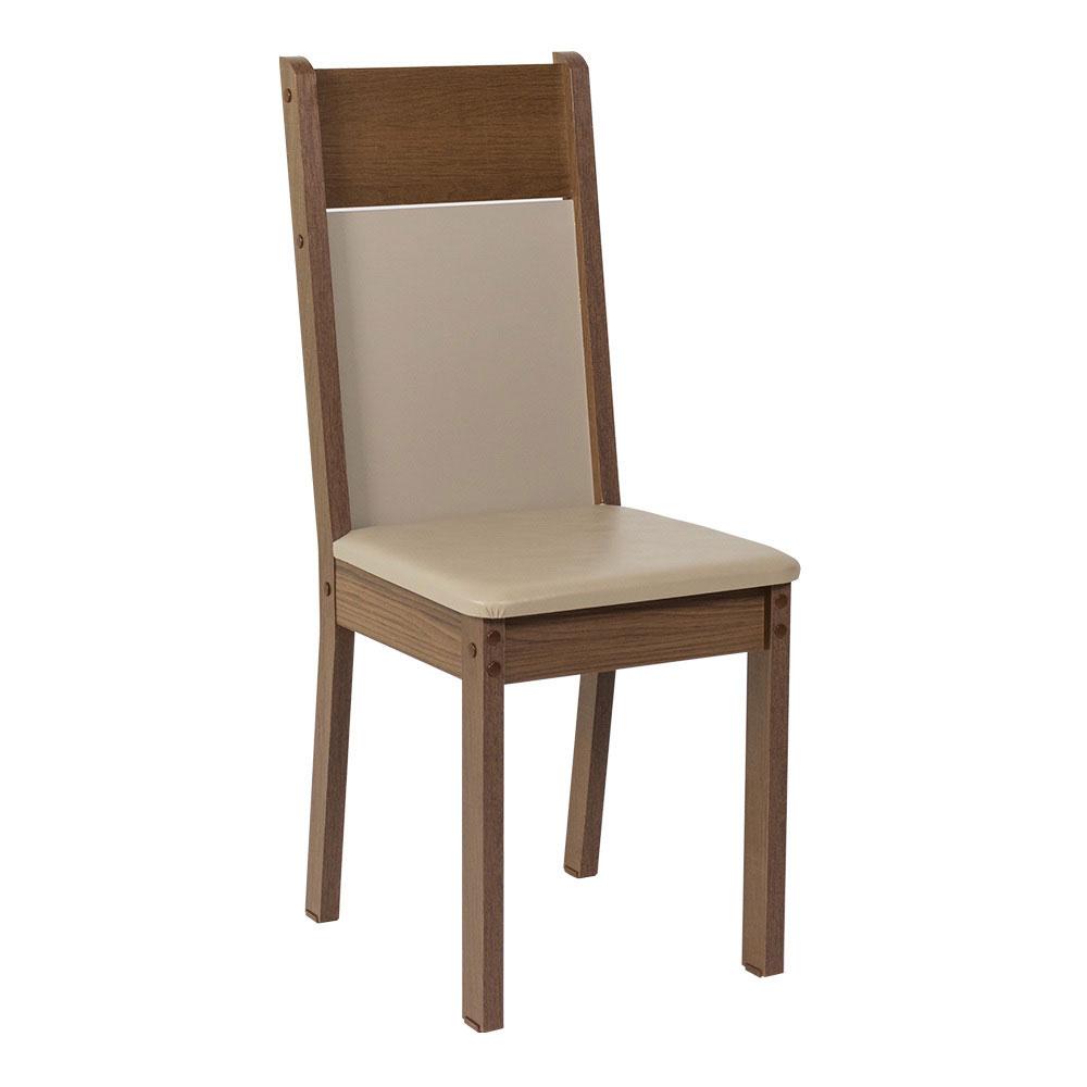 Foto 8 pulgar | Juego de Comedor con Tablero de Vidrio y 4 Sillas Madesa Greta Crema Marrón Beige
