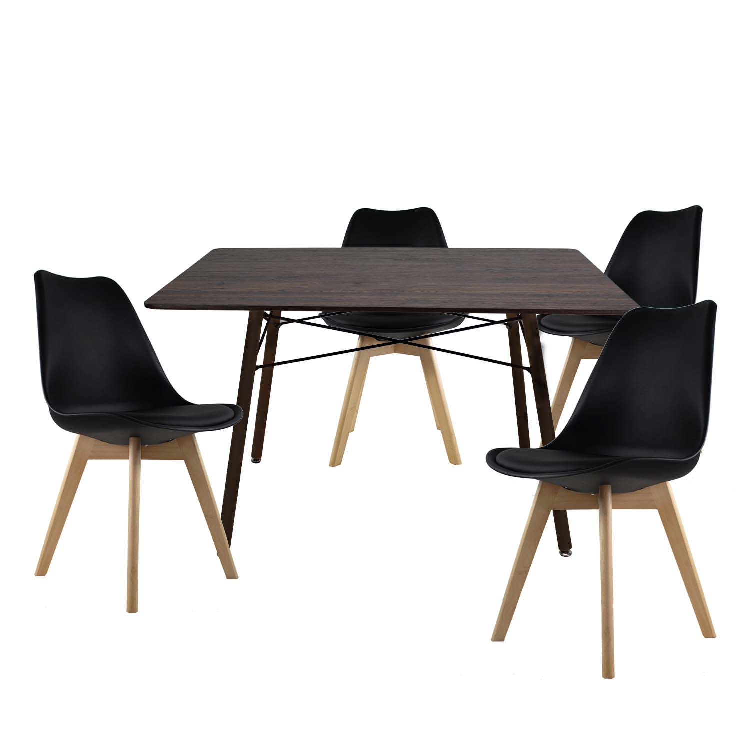 Comedor Rectangular Mundo In Frankfurt para 4 Personas Multicolor
