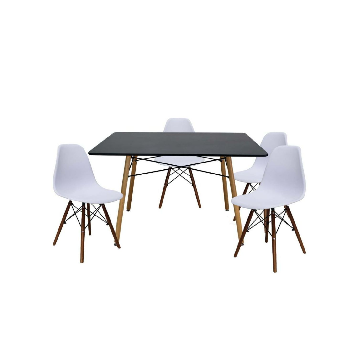 Comedor Rectangular Mundo In Oslo para 4 Personas Multicolor