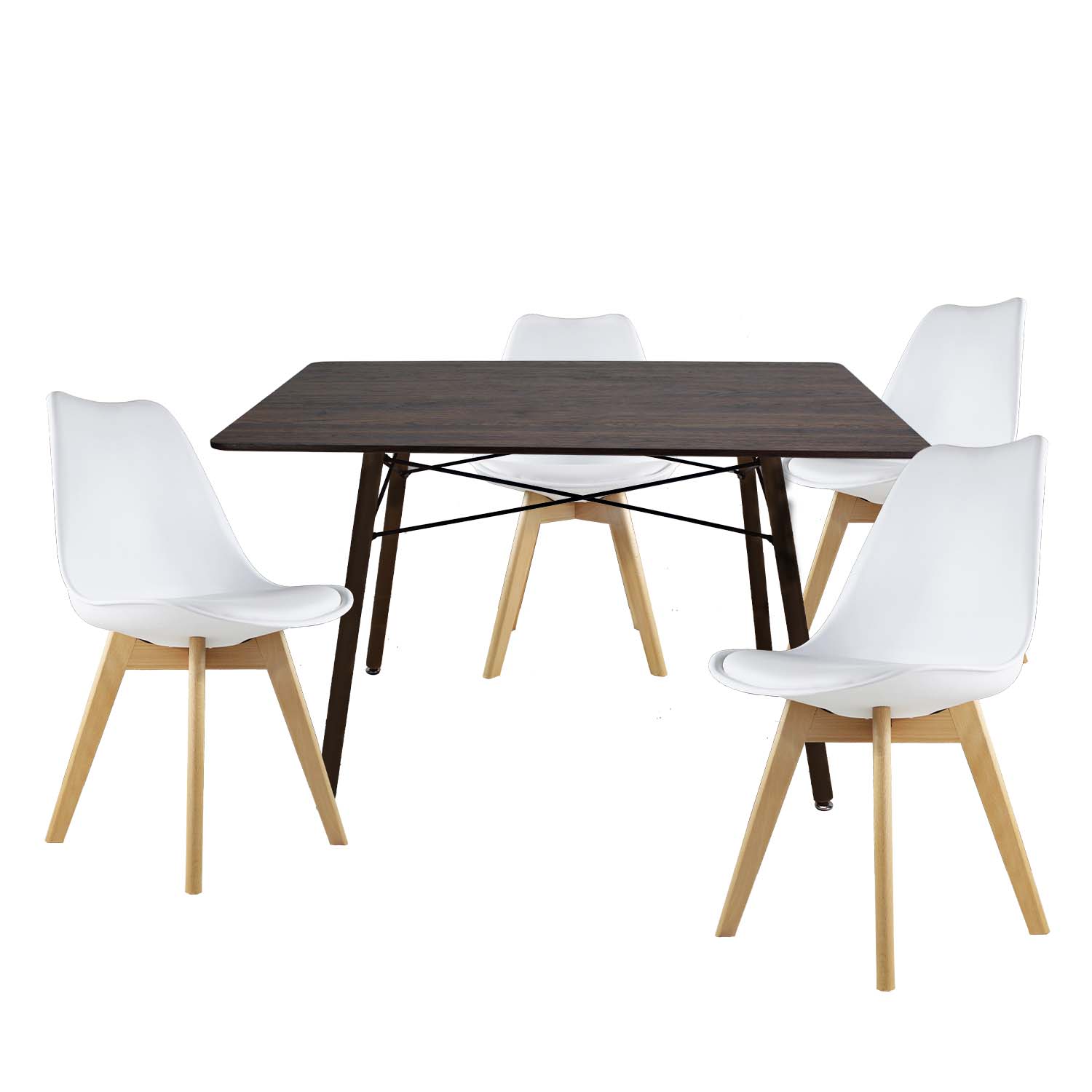 Comedor Rectangular Mundo In Frankfurt para 4 Personas Multicolor