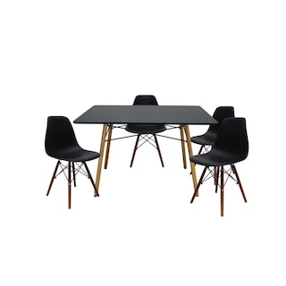 Foto 1 | Comedor Rectangular Mundo In Oslo Para 4 Personas Color Negro