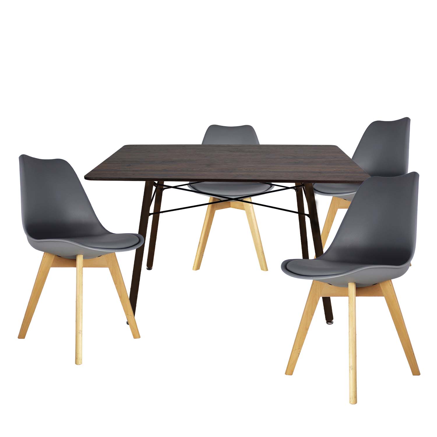 Comedor Rectangular Mundo In Frankfurt para 4 Personas Multicolor