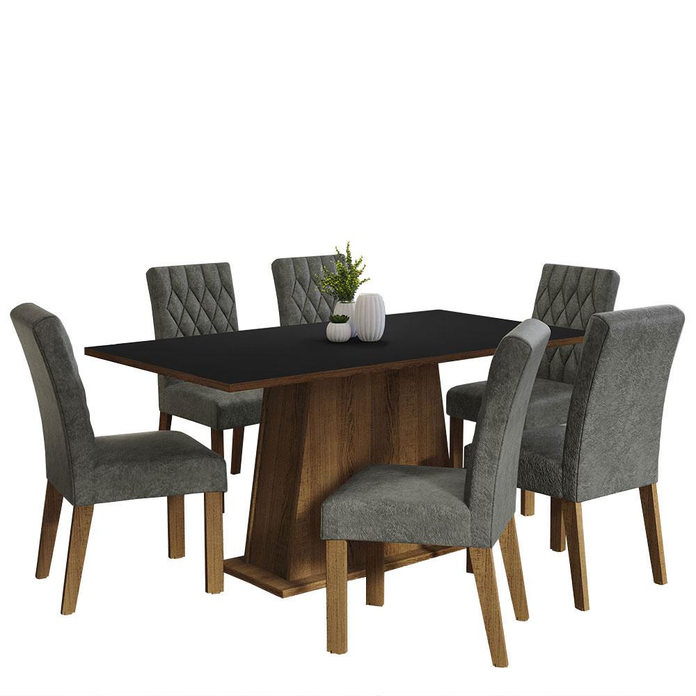 Comedor Madesa más 6 Sillas Grises