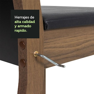 Foto 8 | Juego de Comedor Mesa Madesa Elisa con Tablero de Madera 4 Sillas Marrón