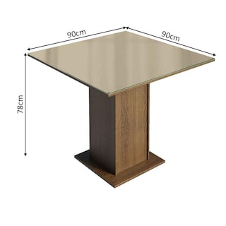 Foto 4 | Juego de Comedor Madesa Tifani Mesa con Tablero de Vidrio 4 Sillas Marrón