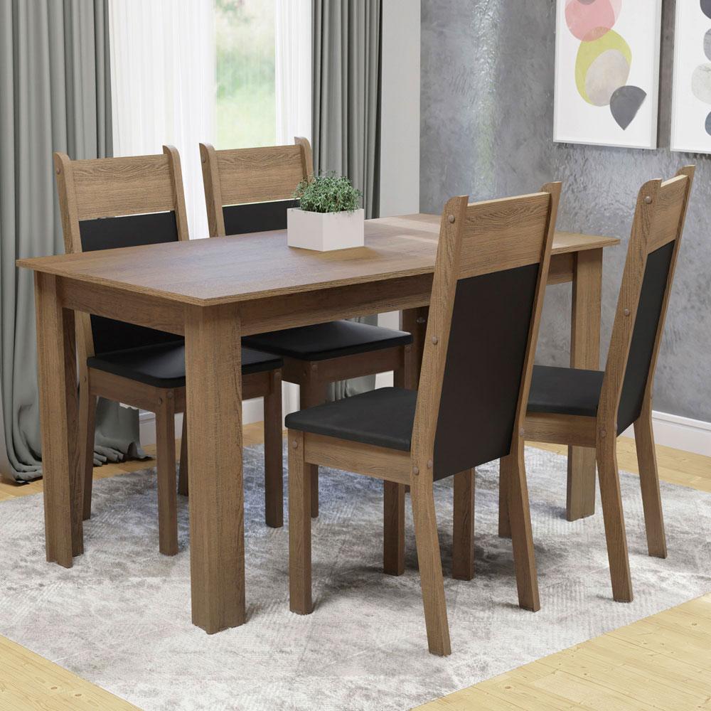Foto 3 pulgar | Comedor Madesa Cali Marrón con 4 Sillas