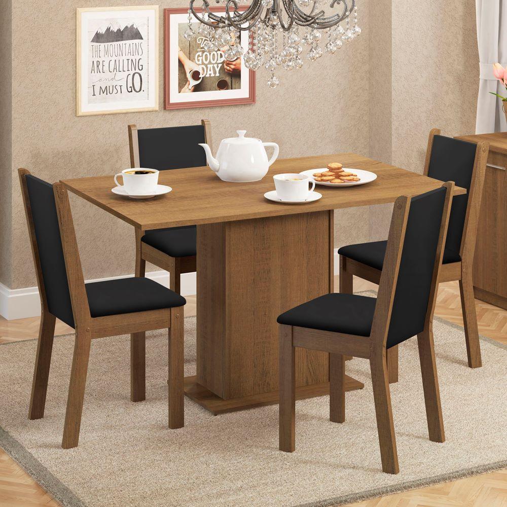 Foto 3 pulgar | Juego de Comedor Madesa Talita Mesa con Tablero de Madera y 4 Sillas Marrón