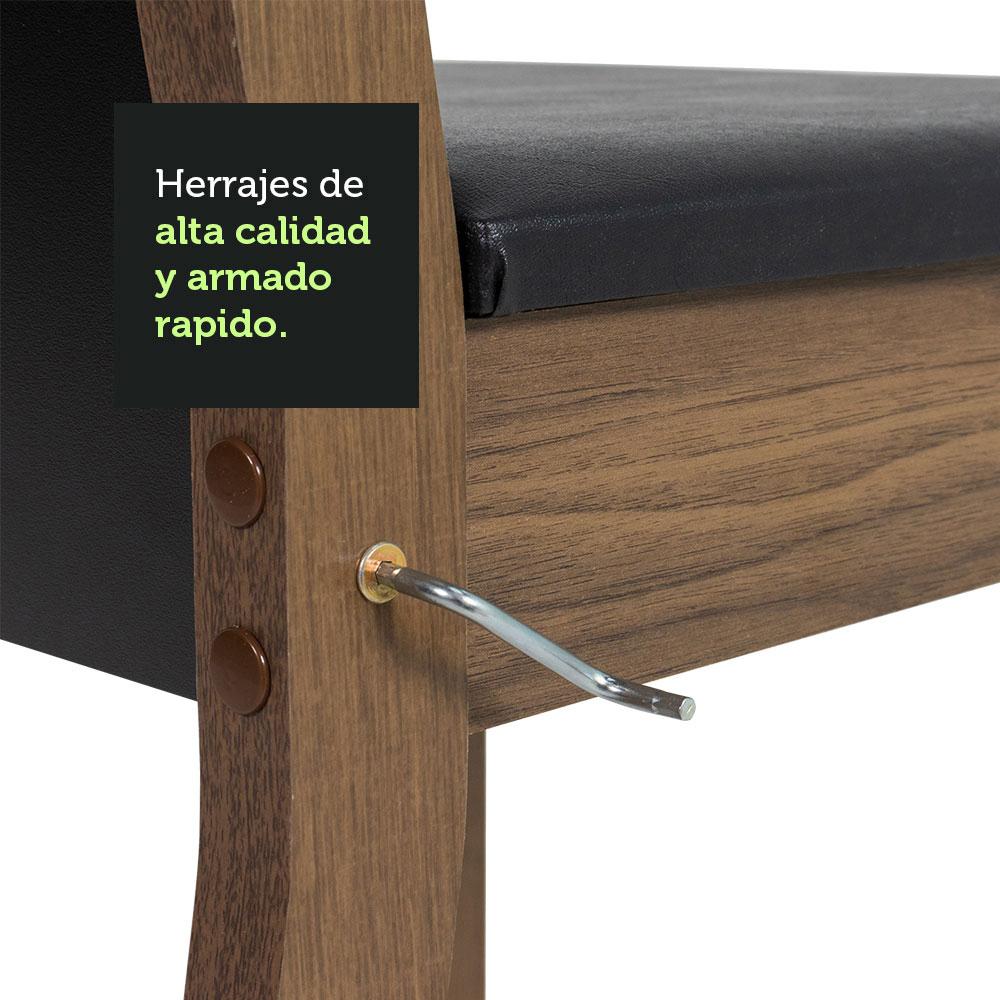 Foto 6 pulgar | Juego de Comedor Madesa Talita Mesa con Tablero de Madera y 4 Sillas Marrón