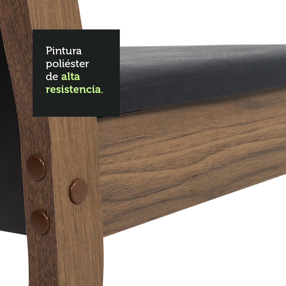 Foto 7 pulgar | Juego de Comedor Madesa Talita Mesa con Tablero de Madera y 4 Sillas Marrón