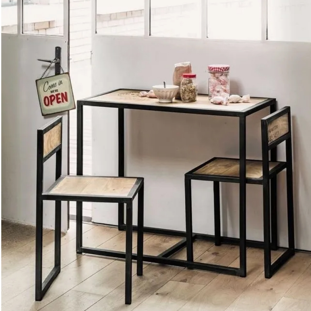 Foto 3 pulgar | Juego de Comedor 3 Piezas Ilios Innova WH-23 Industrial Marrón