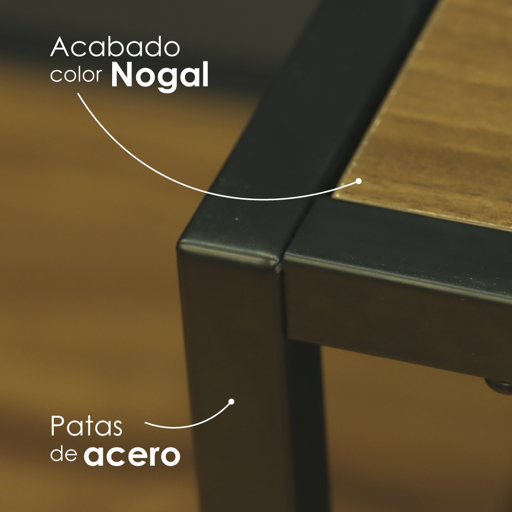 Foto 6 pulgar | Juego de Comedor 3 Piezas Ilios Innova WH-23 Industrial Marrón