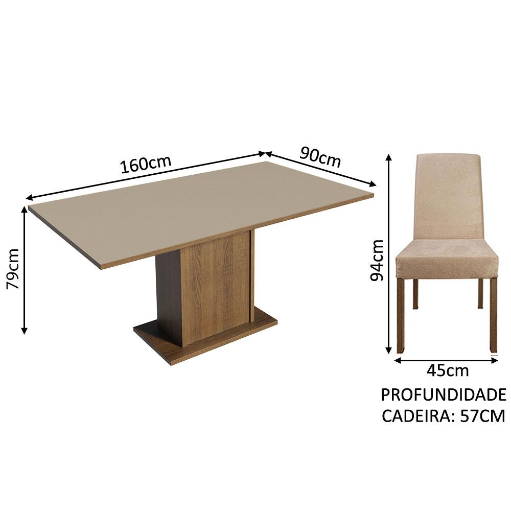 Foto 5 pulgar | Comedor Madesa color Beige con 4 Sillas