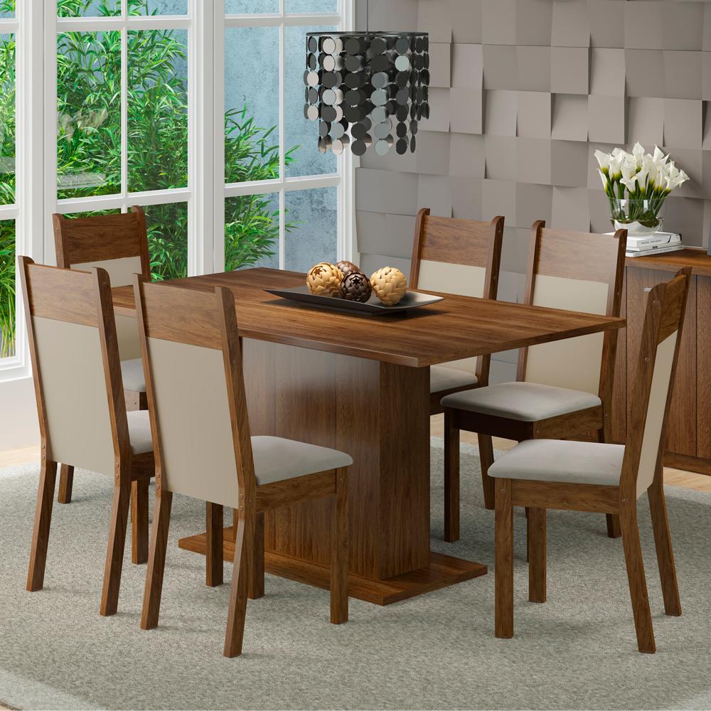 Foto 3 pulgar | Juego de Comedor Madesa Lousiana con 6 Sillas Marrón