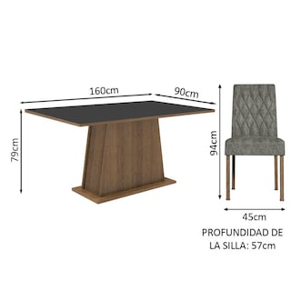 Foto 7 | Juego de Comedor Ashley Madesa Madera 4 Sillas