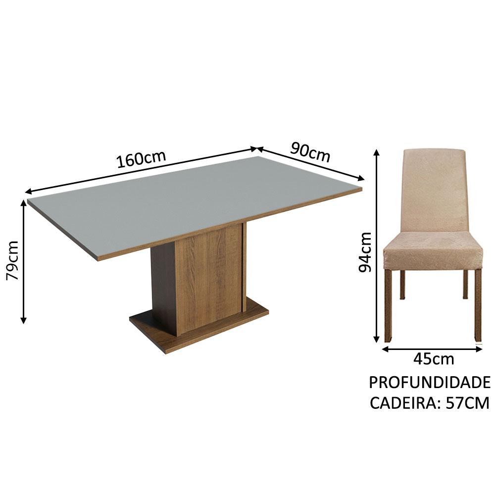 Foto 4 pulgar | Juego de Comedor Madesa Keila Gris con Tapa de Madera más 4 Sillas Imperial