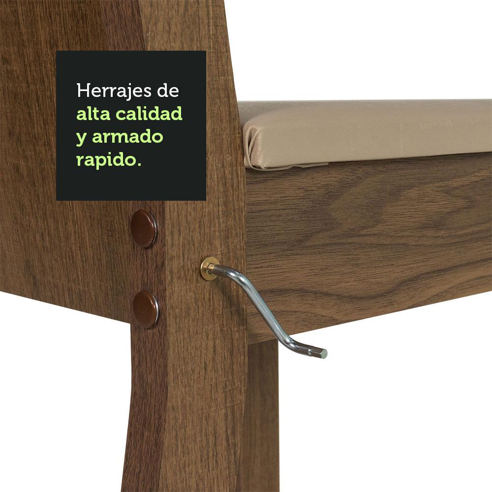 Foto 8 pulgar | Juego de Comedor de Madera + 4 Sillas Madesa Marrón
