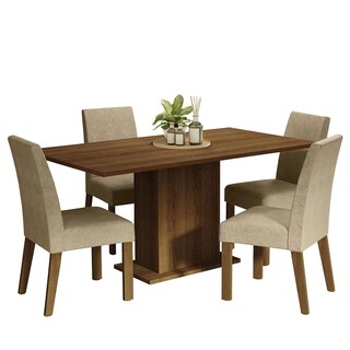 Foto 1 | Juego de Comedor con Mesa Tapa de Madera + 4 Sillas Keila Madesa